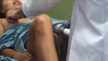 Doctor conducts patient cum in exam room cam 2 close-up regular