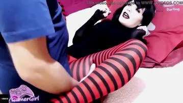 Hot goth stepsister enjoys hard fuck
