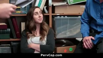 Cute teen sucks officers for freedom
