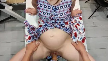 She allows me to cuddle inside her tight preggo pussy